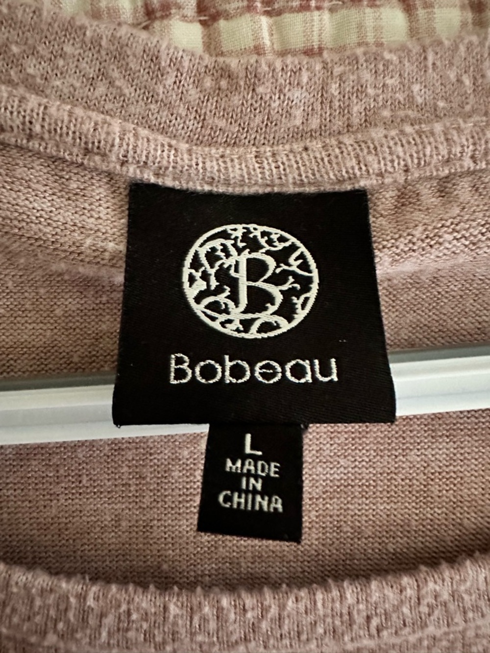 bobeau Twist-Front 3/4 Sleeve Tee in Light Taupe - Picture 3 of 6